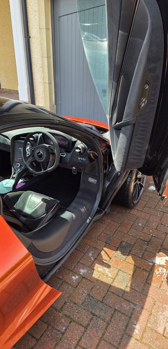 McLaren 720S cabin detailed, door raised