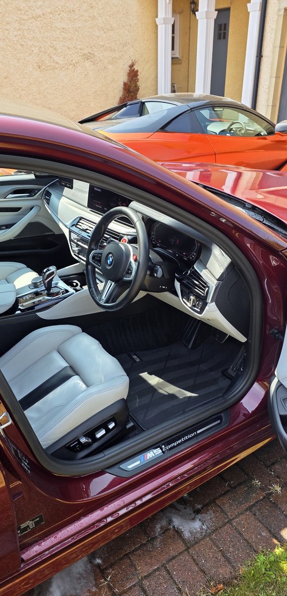 Cream leather interior deep cleaned