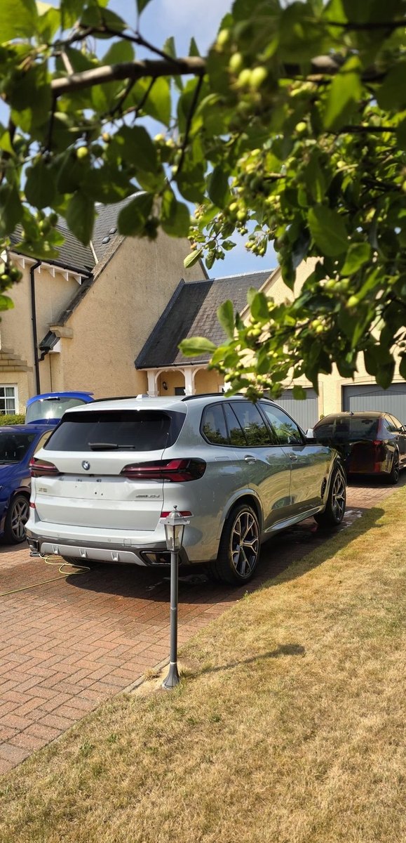 BMW X5 rear detailed on the driveway