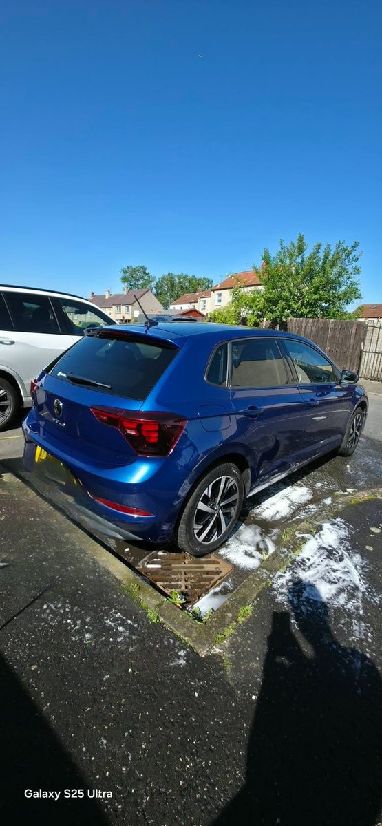Blue Cupra with a wet look finish